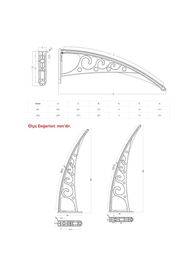 Yapısan Plastik Ayak 6Mm Levhalı Pratik Sundurma 100X100 Cm Gri
