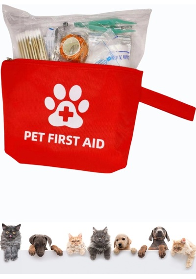 Premium Kamp Seyahat Günlük Dolaşım Piknik Evcil Hayvan Kedi Köpek İlk Yardım Seti Çantası