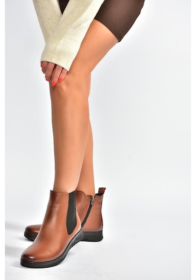 Fox Shoes V324501103 Taba Hakiki Deri Kadın Bot Taba-hakiki Deri