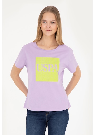 U.S. Polo Assn. Kadın Lila Bisiklet Yaka Tişört 50282904-VR034
