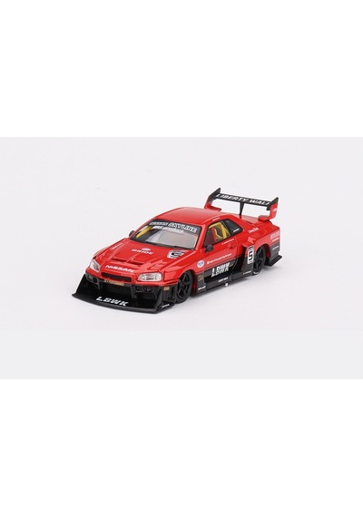 Mini Gt 843 Nissan Lb-er34 Super Silhouette Skylıne Red/black 1/64