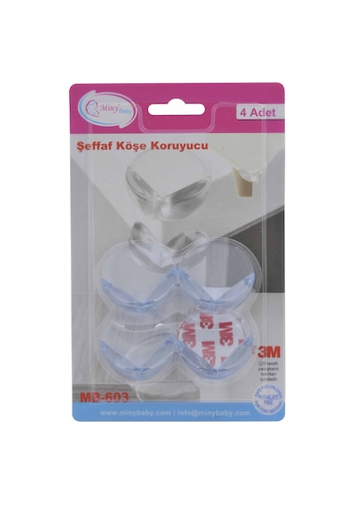 Minybaby Şeffaf Köşe Koruyucu 4 Adet Çok Renkli Minybaby Şeffaf Köşe Koruyucu 4 Adet Çok Renkli