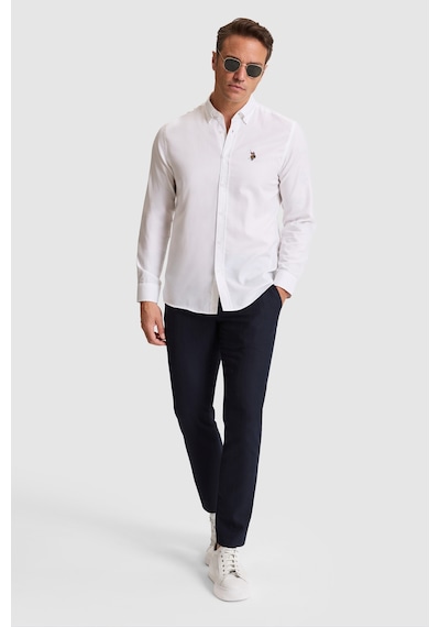 U.s. Polo Assn. Erkek Beyaz Gömlek Basic 50332757-vr013