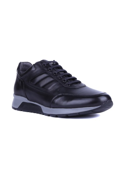 Fosco - Siyah Hakiki Deri Erkek Sneakers 2720-1 - 6960-565-siyah Siyah
