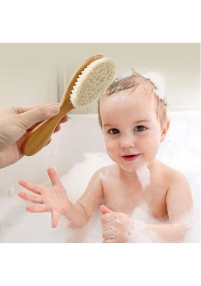Hubrendy Emin Keçi Kılı Organik Bebek Banyo Tarağı Diğer