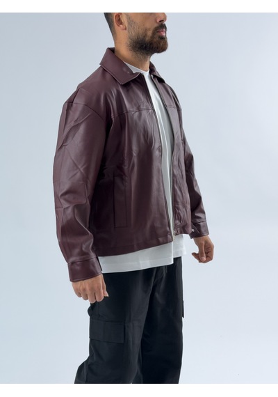 Cocopelli Bordo Deri Erkek Ceket Coc3491