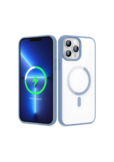Apple iPhone Uyumlu 13 Pro Kılıf Kenarlar İnce Arka Kısım Magsafe Kamera Yükseltili Silikon Pazarplus Siyah