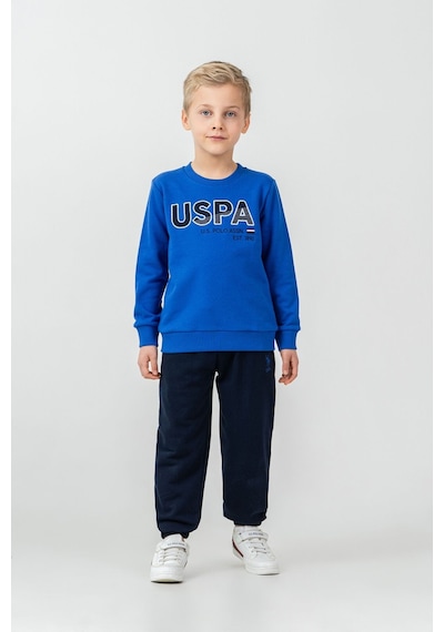 U.S. Polo Assn. Erkek Çocuk Nakışlı Mavi Uzun Kol Eşofman Takımı Us2627-c-v2 Us2627-c-v2