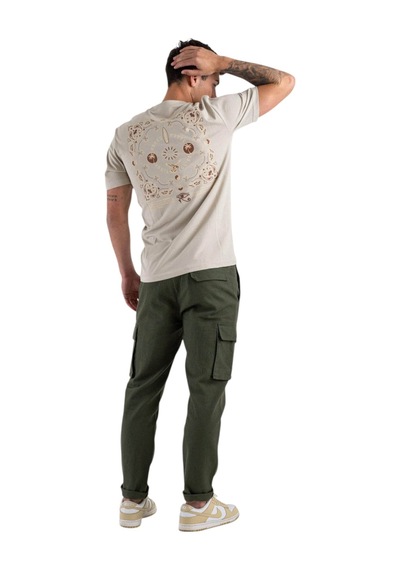 Only Erkek T-shirt 22029483 Onsmanuel Lıfe Reg Ss Desert Tee Gümüş