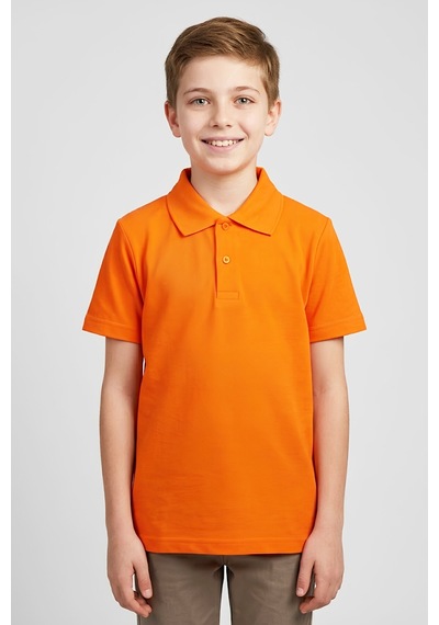 Modanino Erkek Çocuk %100 Pamuk Ve Okul Tarz T-shirt 4-16 Yaş 12790mrt Turuncu
