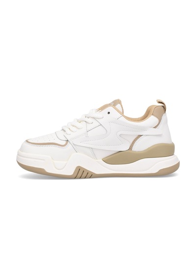 Lufian 121230051 Maya 25k Kadın Hakiki Deri Klasik Sneaker Bej Bej