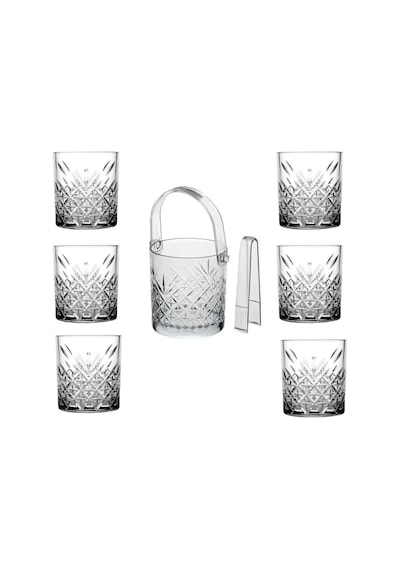 Timeless Viski Bardağı Ve Buz Kovası Set 6 Kişilik 86985859685854458aybabastore Diğer