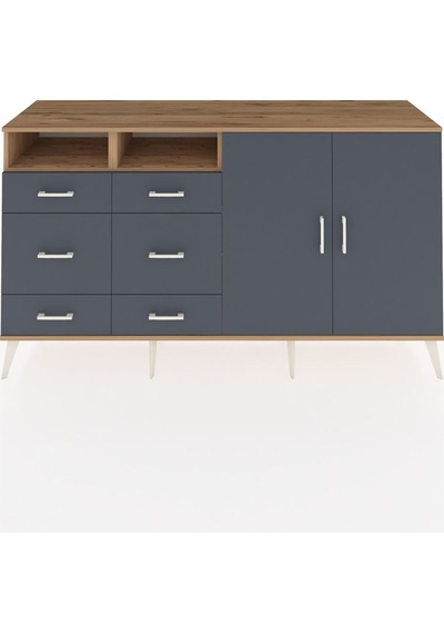 Hyperion Konsol 4 Raflı 6 Çekmeceli 2 Kapaklı 176x44x99 Çam-antrasit Atlas Çam/antrasıt - Atlas Çam Hyperion Konsol 4 Raflı 6 Çekmeceli 2 Kapaklı 176x44x99 Çam-antrasit Atlas Çam/antrasıt - Atlas Çam