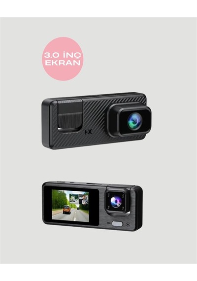 3 Kanallı Araç Dvr Ön + İç + Arka Kamera İle Tam Kapsama Yüksek Güvenlik 01713962