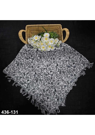 Firuze Eşarp Firuze Desenli Sökme Boncuklu Eşarp 436-131 Çok Renkli