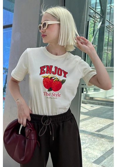 Madmext Beyaz Bisiklet Yaka Pamuklu Kısa Kollu Kadın T-shirt Mg2150-beyaz Beyaz