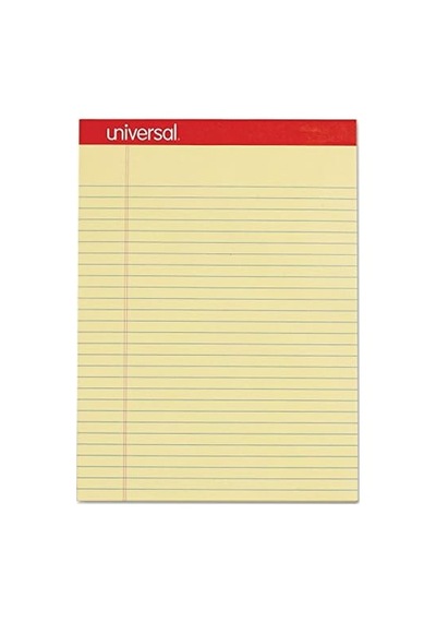 Universal 10630 Delikli Kenar Yazma Defteri, Yasal/kenar Boşluğu Kuralı, Mektup, Kanarya, 50 Yaprak Paket Başına 12 Ped 103 Ivory Universal 10630 Delikli Kenar Yazma Defteri, Yasal/kenar Boşluğu Kuralı, Mektup, Kanarya, 50 Yaprak Paket Başına 12 Ped 103 Ivory