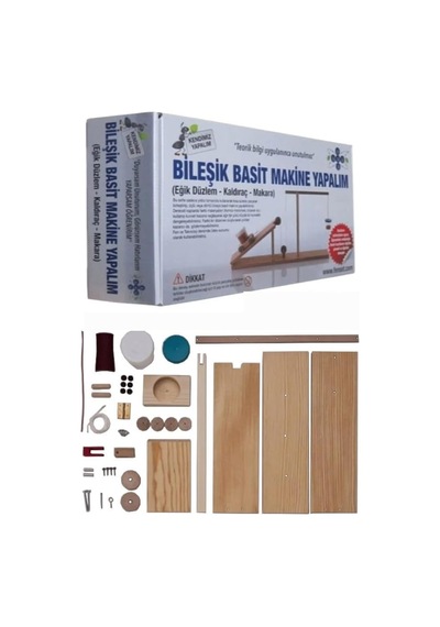 Artlantis Eğik Düzlem Kaldıraç Makara Bileşik Basit Makine Yapım Seti 1 Paket Okul Deney Fizik Deney Seti 37 Parç Genel