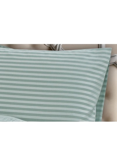 Monaco Bambu Jakar Kumaş Mint Ikili Oksford 60x80 Cm Yastık Kılıfı -1326 Çok Renkli