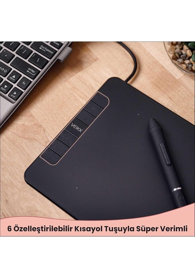 Vk640 6x4 6 Kısayol Tuşlu Grafik Tablet+kalem