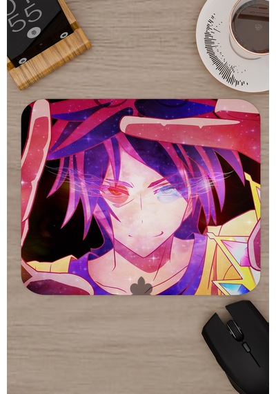 No Game No Life Anime V3 - 22x18 Gaming Kauçuk Kaymaz Taban Mouse Pad Fare Altlığı
