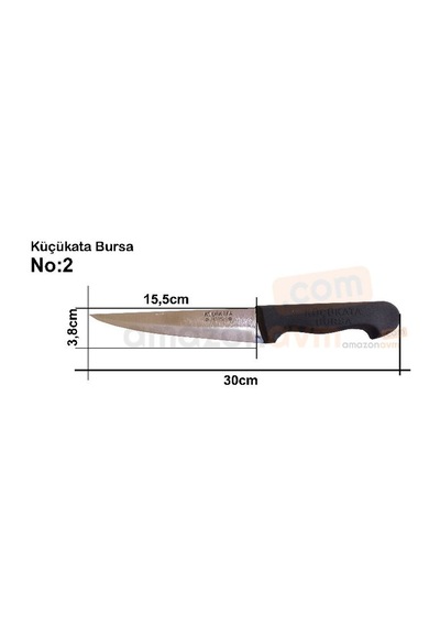 Küçükata Bursa No 2 Kemiksiz Bıçak Kemik Sıyırma Bıçağı No:2 (Çel Siyah