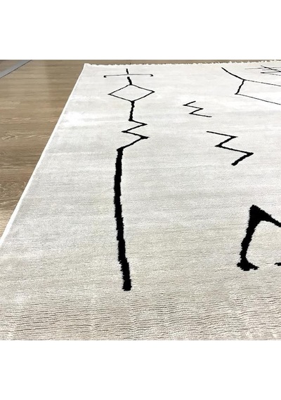 Hoom Rugs Casa 6002 Modern Salon Halısı Beyaz