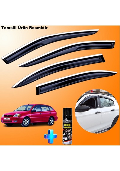 Kia Rio Stw Mügen Cam Rüzgarlığı Abs Nikelaj Krom Cam Rüzgarlığı 2003-2005 + Ebrayn Lastik Parlatıcı