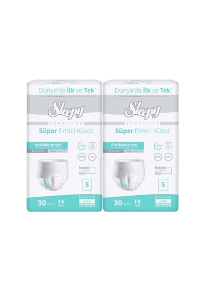 Sleepy Yetişkin Bezi Emici Külot S - Küçük - Small 60 Adet 2pk 30