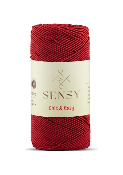Sensy Premium Chic&easy 200 Gr Mumlu İp Slim Supra İpi Runner İpi Cüzdan İpi Çanta İpi Kırmızı