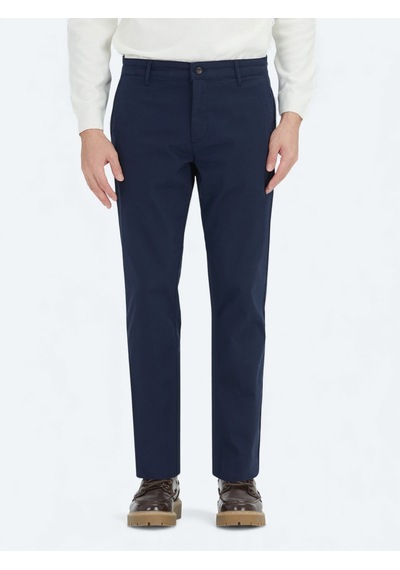 Kip Lacivert Düz Dokuma Regular Fit Casual Pamuk Karışımlı Pantolon Lacivert -