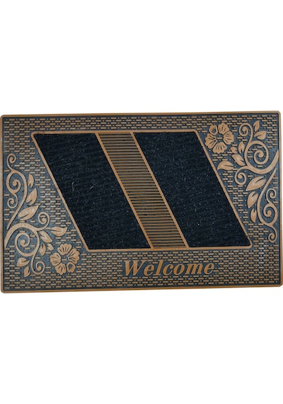 Welcome Yazılı Toz Tutma Özellikli Kauçuk Kapı Önü Paspası (507926137)