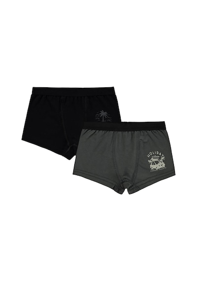Artı Çorap-Kare Tekstil Artı Çorap Island Erkek 2'li Boxer Set - Standart