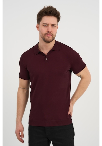 Alexander Gardi Alexandergardı Polo Yaka Düğmeli Triko T-shirt 50024 Bordo