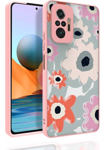 Nourthkiingdom Redmi Note 10 Pro Kılıf Desenli Kamera Korumalı Parlak Nrtk Nora Kapak - No5 NO5