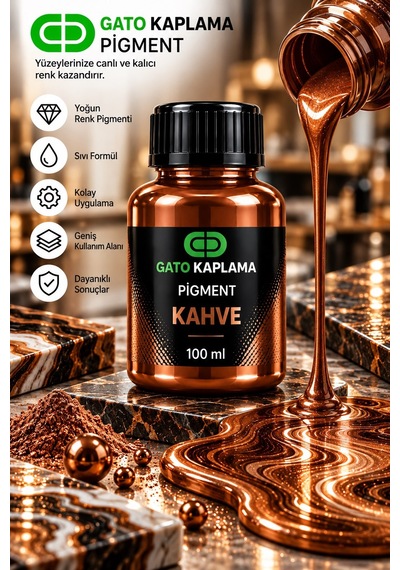 Gato Kaplama Solvent Bazlı Transparan Sıvı Pigment Boya 100 Ml Kahve Renk Renklendirici