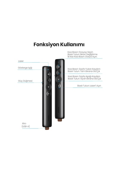 Ugreen Lazer Presenter 2.4GHz Kablosuz Sunum Kumandası