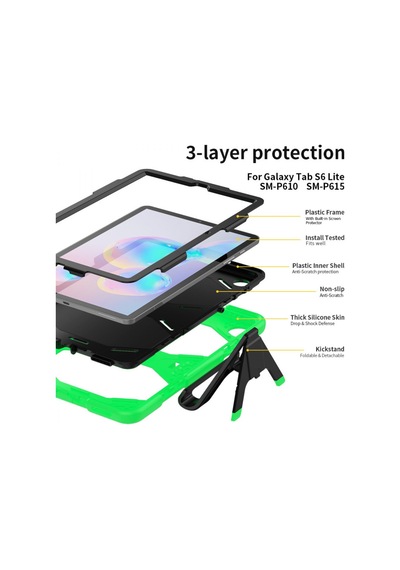 Galaxy T500 Tab A7 10.4 Kılıf Griffin Tablet Kapak - Yeşil Diğer