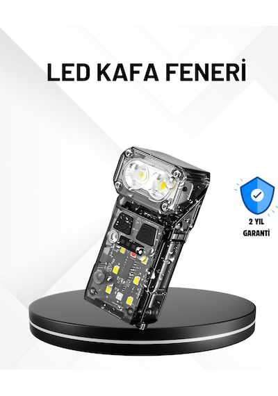 Sensörlü Led Kafa Feneri Şarj Edilebilir Manyetik Eller Serbest