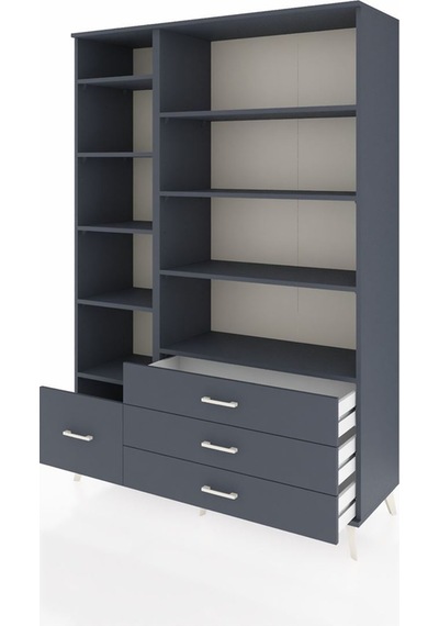 Hyperion Dolap 9 Raflı 4 Çekmeceli 132x44x195 Antrasit-antrasit/antrasit Antrasıt/antrasıt - Antrasıt Hyperion Dolap 9 Raflı 4 Çekmeceli 132x44x195 Antrasit-antrasit/antrasit Antrasıt/antrasıt - Antrasıt