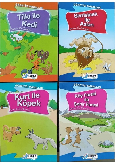 La Fontaine Masalları Seti 1. Sınıflar Için Büyük Boy Resimli 15 Kitap