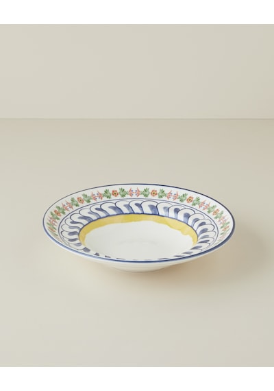 English Home Talavera Feast Porselen Makarna Tabağı 27 Cm Beyaz - Lacivert