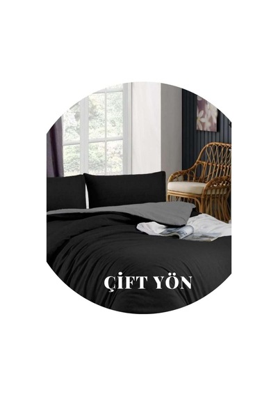 Tek Kişilik Nevresim Takımı-kolay Ütü 90x190 Gri Lastikli Çarşaf+çift Yönlü Yorgan Kılıfı+yastık Kılıf Çok Renkli