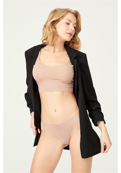 Cottonhill Klasik Basic Lazer Kesim Bikini Külot 3'lü Paket - 2 Çok Renkli
