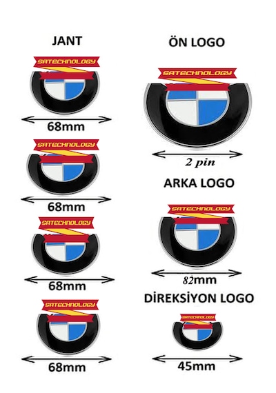 F10 Serisi Uyumlu Logo Seti 7 Parça F10 Set Mavibeyaz