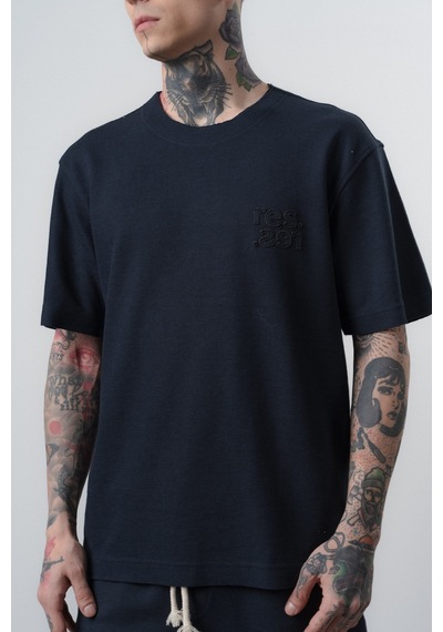 Erkek Pis Dikişli Regular Fit T-shirt Şort Takım Lacivert