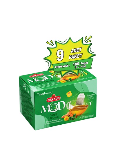 Mod Yeşil De-toks Bardak Poşet Çay 2x20 40gr. Dokuzlu Paket