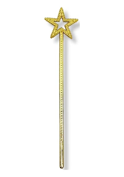 Toyfest Altın Renk Yıldız Peri Asası Sihirli Değnek 30 Cm Çok Renkli