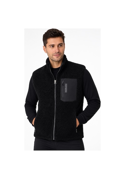 Crozwise Siyah Erkek Outdoor Polar Yelek - 4019-10