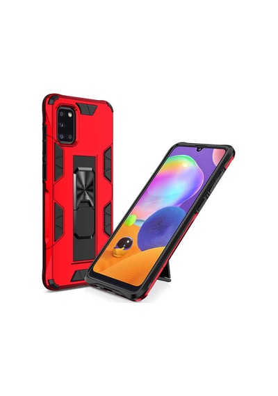 Samsung Uyumlu Galaxy A31 Kılıf Zore Volve Kapak-Kırmızı